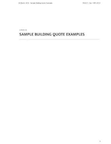 sample-building-quote-examples