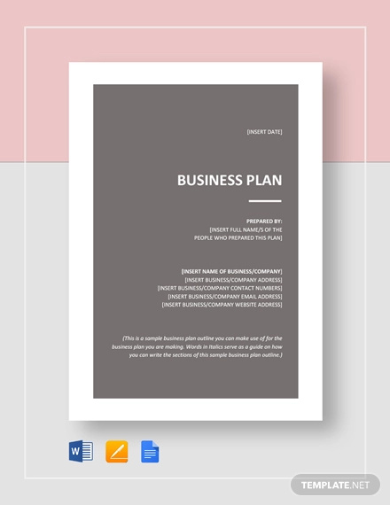 Business Plan Pro Sample Forms and Templates - Fillable & Printable Samples  for PDF, Word, pdfFiller