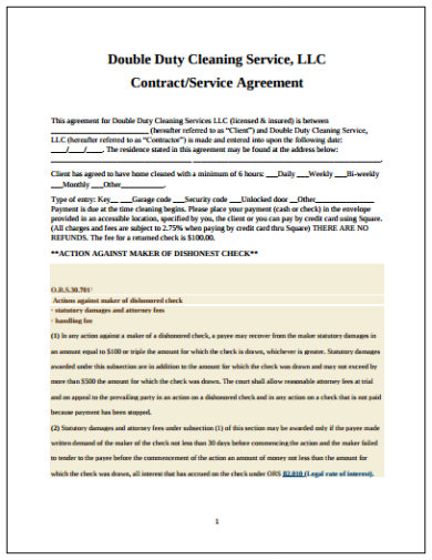 13+ Best Cleaning Service Agreement Templates in Word | Google Docs ...