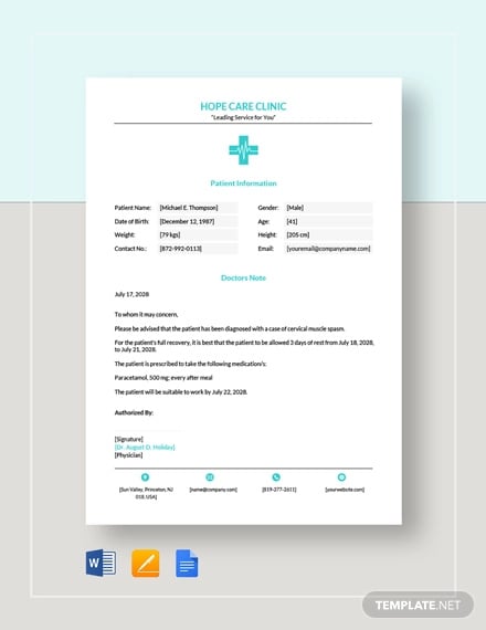 Cvs Minute Clinic Doctors Note Template from images.template.net
