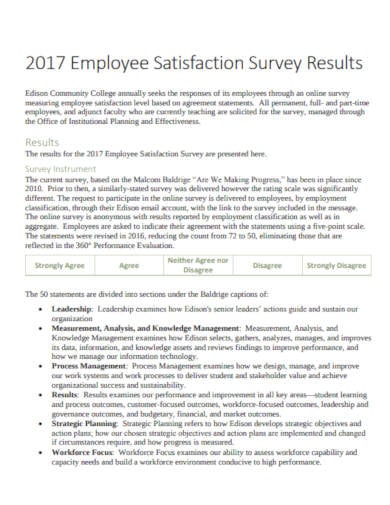 sample employee satisfaction survey