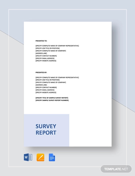 17+ Survey Report Templates - PDF, Docs, Word