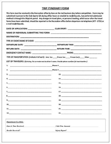 sample-travel-itinerary-form