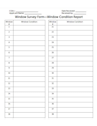 sample-window-survey-form