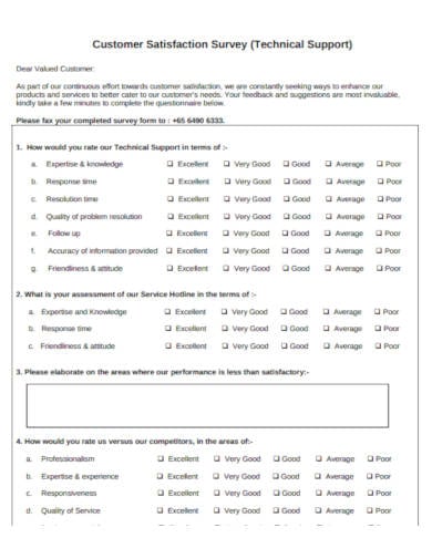 simple customer survey in pdf