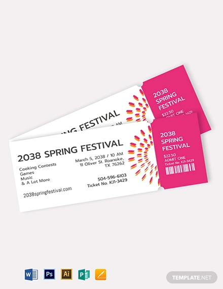 simple festival ticket template