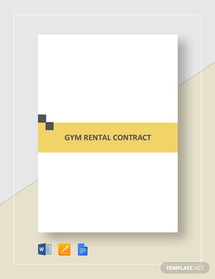 simple gym rental contract template