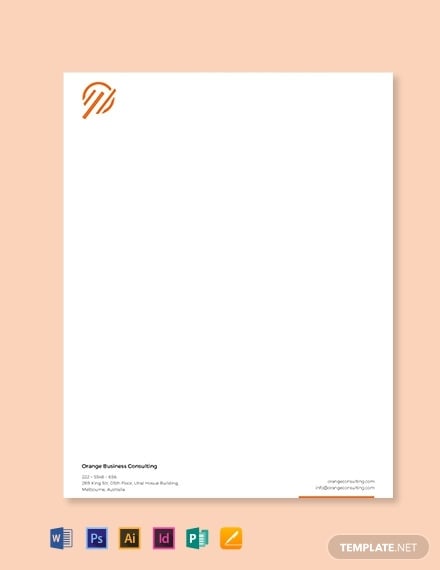 small business letterhead template 440x570