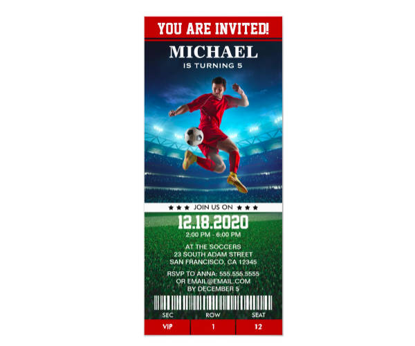 soccer birthday party ticket