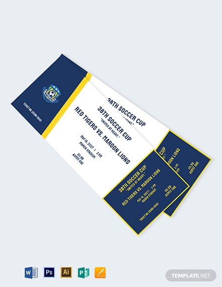 soccer event ticket template