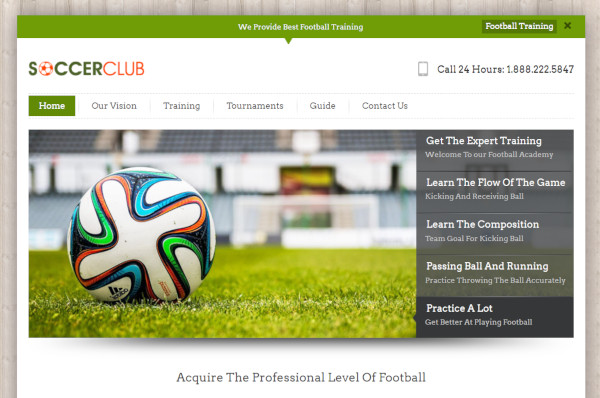 soccerclub – user friendly wordpress theme