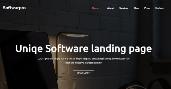 softwarepro software landing page sass wordpress theme