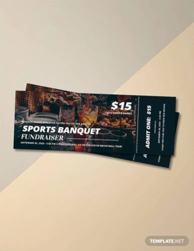 sports banquet ticket template