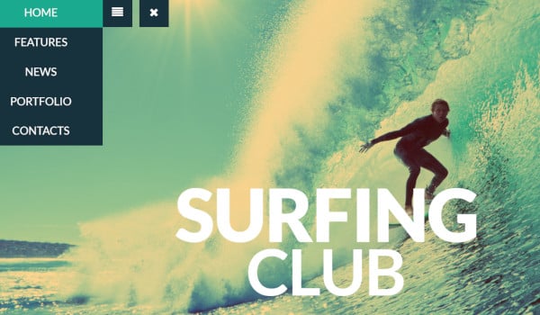 surfing club – parallax wordpress theme