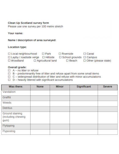 survey form example