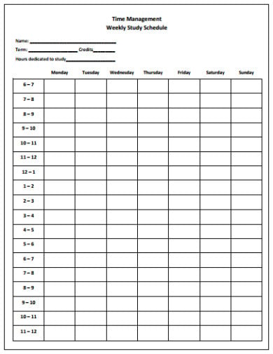 time-management-study-schedule-template