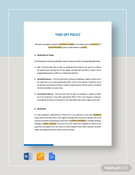 6-time-off-policy-templates-pdf-doc