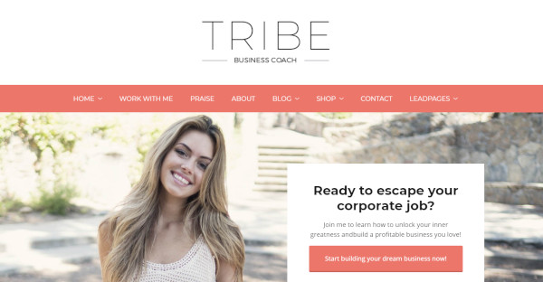 tribe coach lead capture optimized wordpress theme