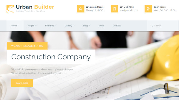 urban builder – user friendly wordpress theme