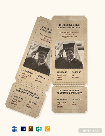 16 Best Graduation Ticket Templates In PSD Word