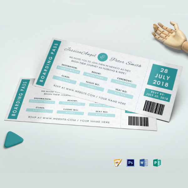 wedding ceremony ticket invitation template