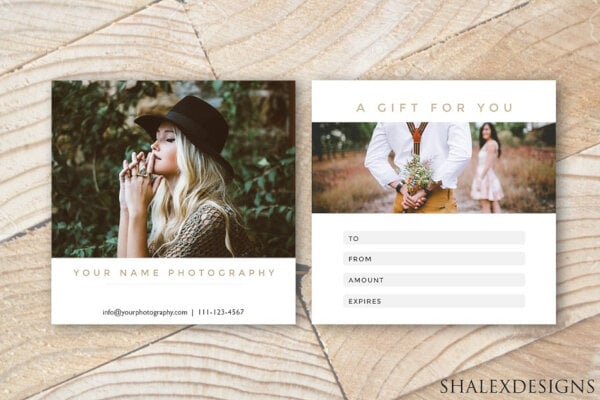 wedding photography gift certificate