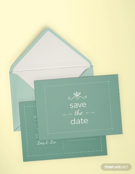 wedding save the date postcard template