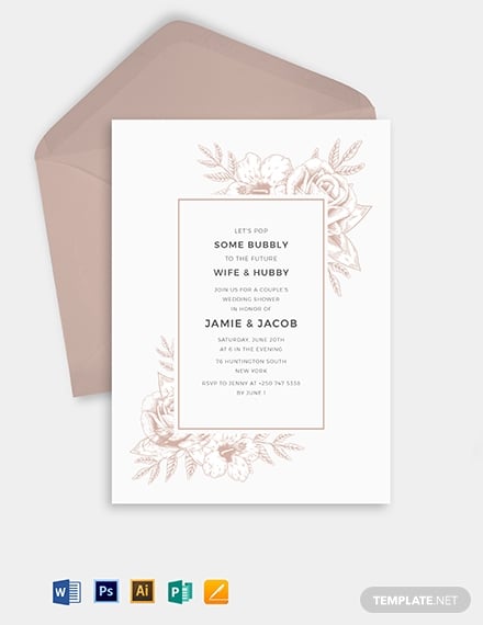 wedding shower invitation template