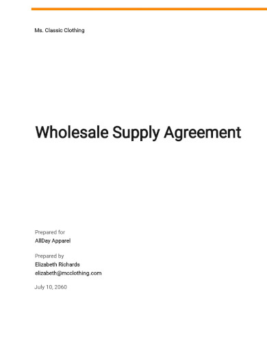 27+ Wholesale Agreement Templates - PDF, Word, Apple Pages, Google Docs