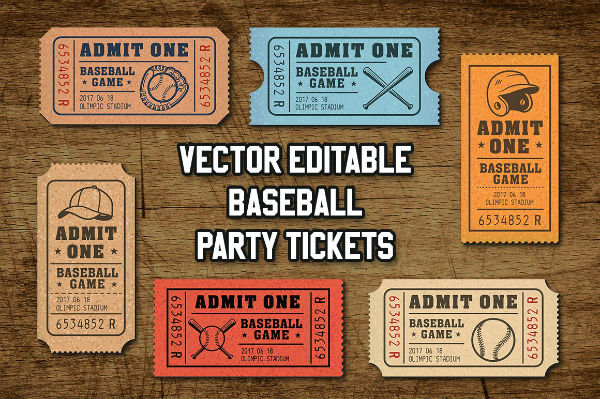 baseball ticket sample