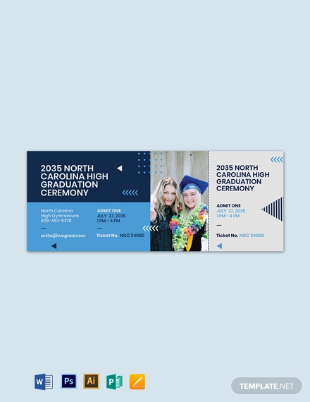 16 Best Graduation Ticket Templates In PSD Word