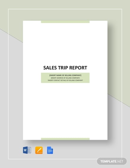 sales business trip report