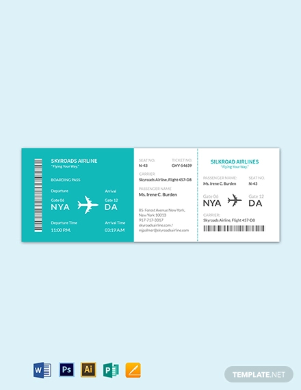 simple airline ticket