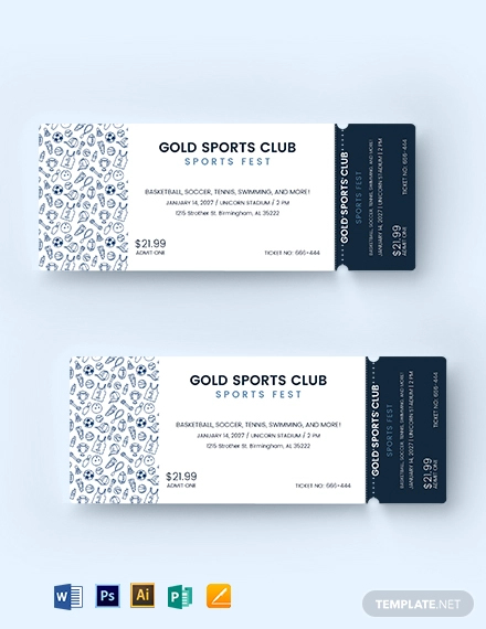 32+ Sports Ticket Templates for Any Event - PSD, Vector EPS