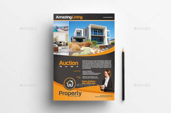 a4 real estate poster template