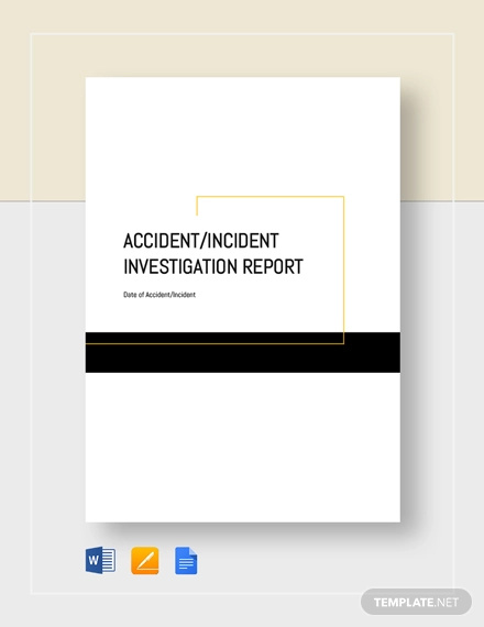 29+ Investigation Report Templates - Docs, PDF, Word, Pages