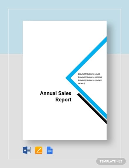 annual sales report template