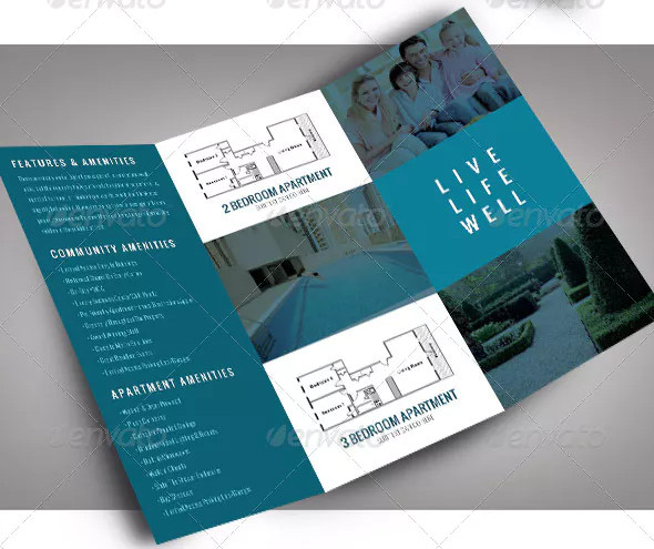 apartment brochure template in psd
