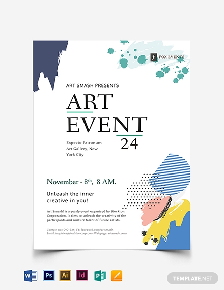 art event flyer template