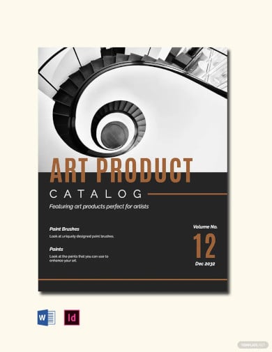 art product catalogue template