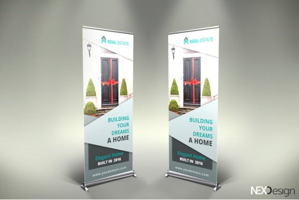 attractive real estate roll up banner template