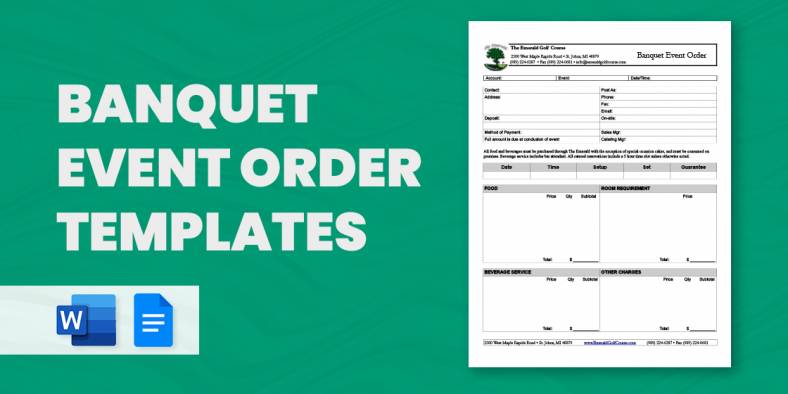 20+ Banquet Event Order Templates in PDF | DOC | XLS