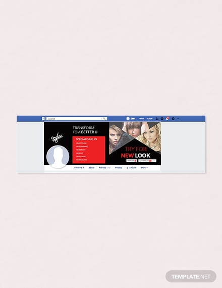 barbershop facebook cover page template