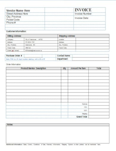 basic billing invoice template