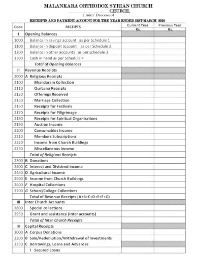 17 Church Income And Expense Statement Pdf 9836