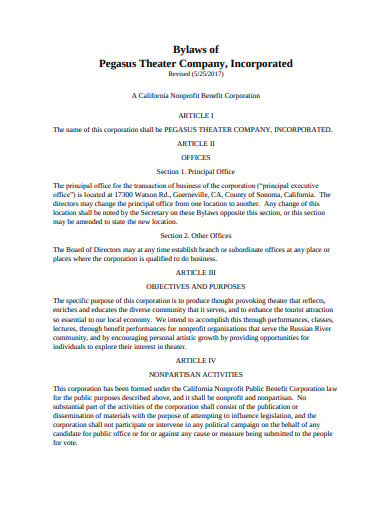 basic company bylaws in pdf