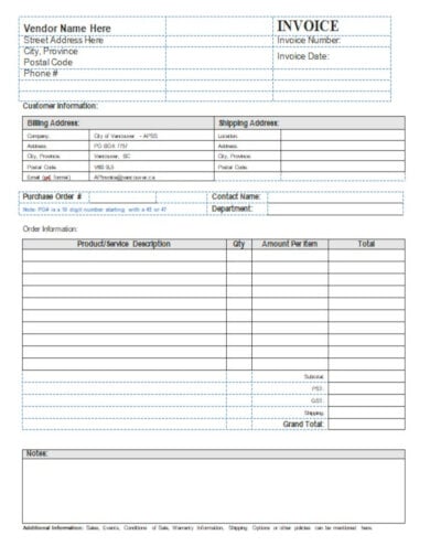 basic invoice format template