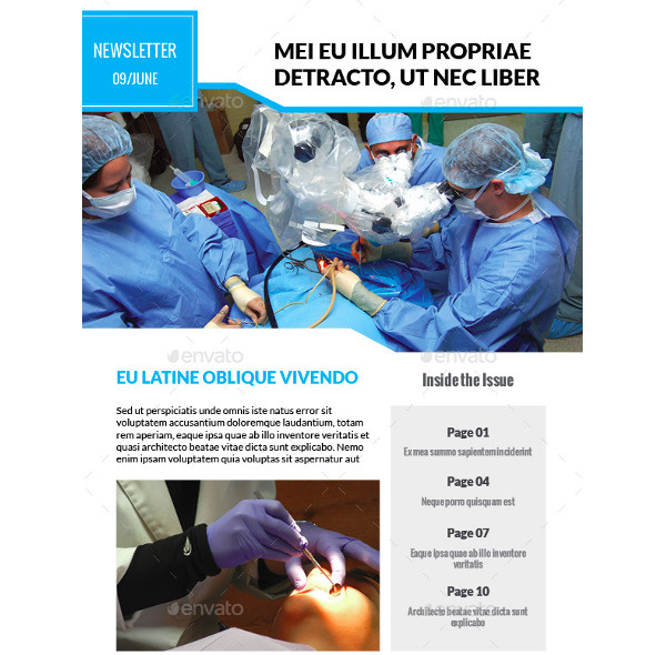 11 Best Medical Newsletter Templates PDF PSD InDesign