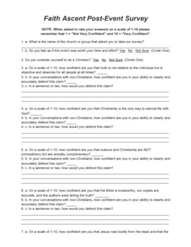 basic post event survey in pdf