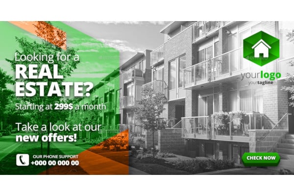 basic real estate facebook banners ad